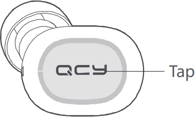 QCY - QCY-T1 - Playback/pause Taasesitus/paus