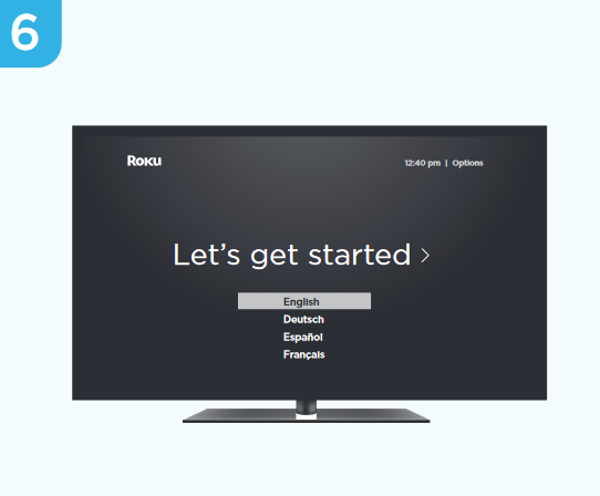 Roku - Express - Nastavitev in aktivacija na zaslonu Nastavitev in aktivacija na zaslonu