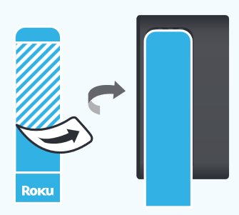 Roku - Express - Za namestitev lepilnega traku 2. korak Za namestitev lepilnega traku 2. korak