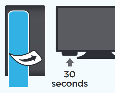 Roku - Express - Za namestitev lepilnega traku 3. korak Za namestitev lepilnega traku 3. korak