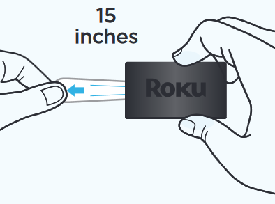 Roku - Express - Za odstranitev lepilnega traku 3. korak Za odstranitev lepilnega traku 3. korak