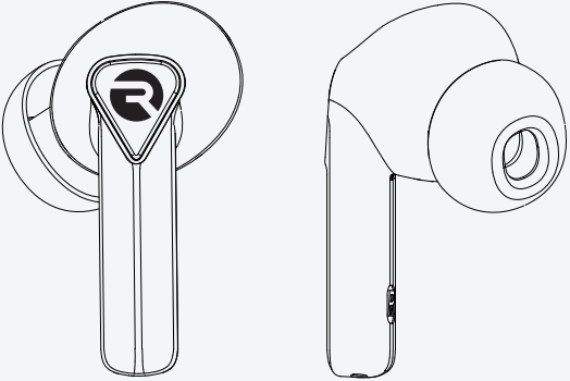 Raycon - The Gaming Earbuds - Paso 1 de inicio rápido Paso 1 de inicio rápido