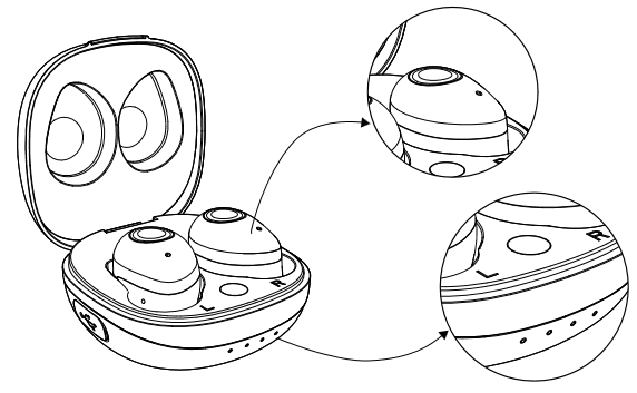 Raycon - The Fitness Earbuds - Зареждане на слушалките Стъпка 3 Зареждане на слушалките Стъпка 3