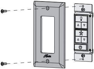 Hunter - 99373 - Installation de la plaque murale Installation de la plaque murale