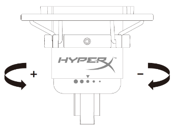 HYPERX - QuadCast HX-MICQC-BK - Регулировка усиления Регулировка усиления