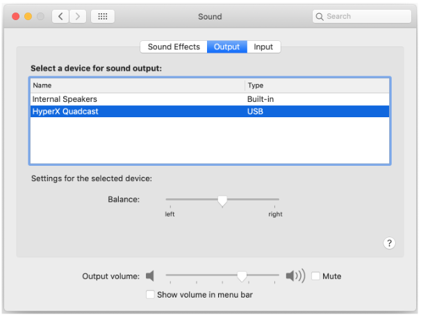 HYPERX - QuadCast HX-MICQC-BK - Использование с macOS, шаг 2 Использование с macOS, шаг 2