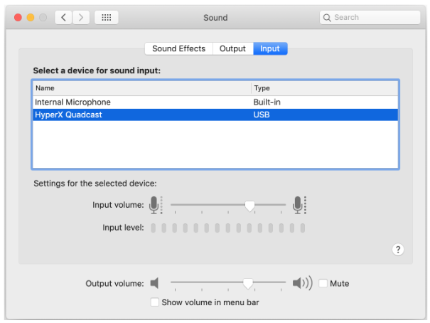 HYPERX - QuadCast HX-MICQC-BK - Использование с macOS, шаг 3 Использование с macOS, шаг 3