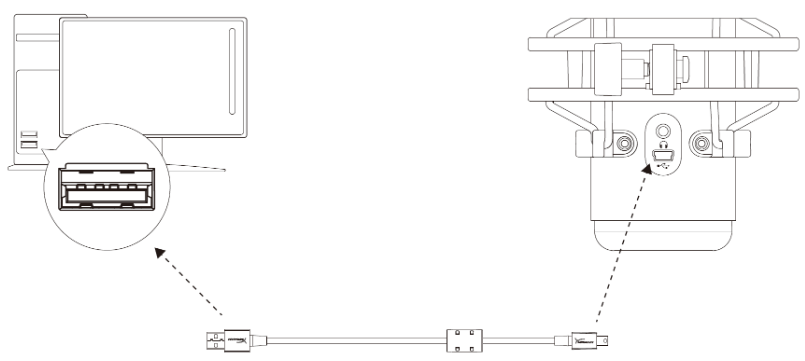 HYPERX - QuadCast HX-MICQC-BK - Использование с ПК или Mac Использование с ПК или Mac