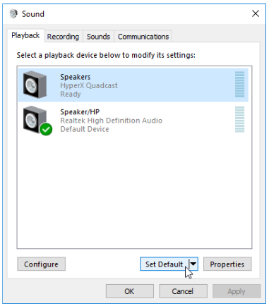 HYPERX - QuadCast HX-MICQC-BK - Использование с Windows, шаг 2 Использование с Windows, шаг 2