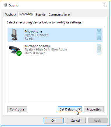 HYPERX - QuadCast HX-MICQC-BK - Использование с Windows, шаг 3 Использование с Windows, шаг 3
