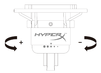HYPERX - QuadCast S HMIQ1S-XX-RG/G - Vahvistuksen säätäminen Vahvistuksen säätäminen