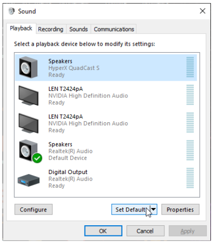 HYPERX - QuadCast S HMIQ1S-XX-RG/G - Käyttö Windowsin kanssa, vaihe 3 Käyttö Windowsin kanssa, vaihe 3