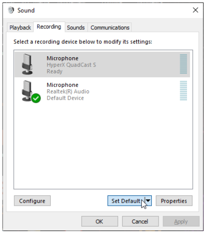 HYPERX - QuadCast S HMIQ1S-XX-RG/G - Käyttö Windowsin kanssa, vaihe 4 Käyttö Windowsin kanssa, vaihe 4