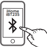 iHome - POWERCLOCK iBT235 - Emparelhamento manual Etapa 2 Emparelhamento manual Etapa 2