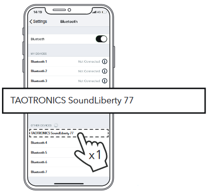 TaoTronics - Soundliberty 77 - BLUETOOTH ҚОСЫЛУЫ 2-ҚАДАМ BLUETOOTH ҚОСЫЛУЫ 2-ҚАДАМ