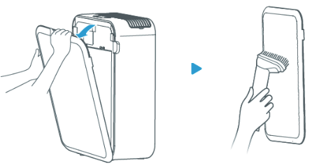 TaoTronics - TT-AP003 - Cleaning the Air Purifier Body Step 2 Pastrimi i Trupit të Pastruesit të Ajrit Hapi 2