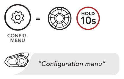Sena - 30K - Konfiguratsioonimenüüle juurdepääs Konfiguratsioonimenüüle juurdepääs