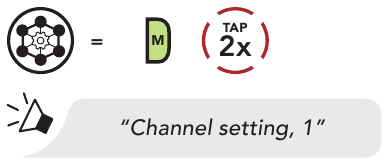 Sena - 50R - In die Kanaleinstellung wechseln In die Kanaleinstellung wechseln