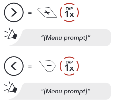 Sena - 50R - Navigieren zwischen Menüoptionen Navigieren zwischen Menüoptionen