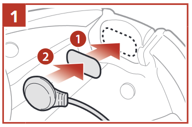 Sena - SPIDER ST1 - A vezetékes mikrofon telepítése 1. lépés A vezetékes mikrofon telepítése 1. lépés