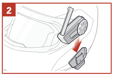 Sena - SPIDER ST1 - A rögzítőegység használata 2. lépés A rögzítőegység használata 2. lépés
