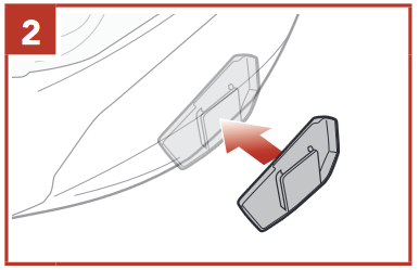 Sena - SPIDER ST1 - A ragasztott felületi szerelőlap használata 2. lépés A ragasztott felületi szerelőlap használata 2. lépés