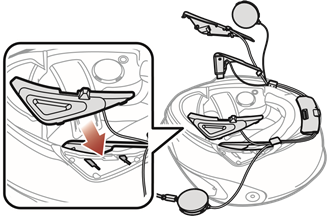 Sena - SRL-Mesh - Pasul 11 de instalare a căștii integrale Pasul 11 de instalare a căștii integrale