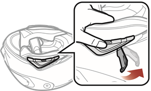 Sena - SRL-Mesh - Pasul 2 de instalare a căștii integrale Pasul 2 de instalare a căștii integrale