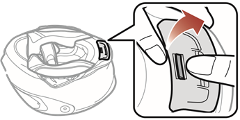 Sena - SRL-Mesh - Pasul 5 de instalare a căștii integrale Pasul 5 de instalare a căștii integrale