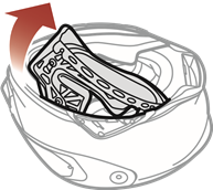 Sena - SRL-Mesh - Pasul 6 de instalare a căștii integrale Pasul 6 de instalare a căștii integrale