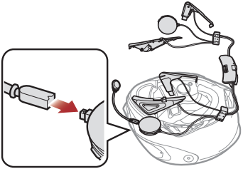Sena - SRL-Mesh - Pasul 7 de instalare a căștii integrale Pasul 7 de instalare a căștii integrale