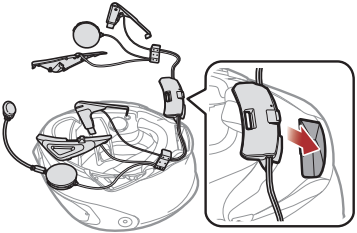 Sena - SRL-Mesh - Pasul 8 de instalare a căștii integrale Pasul 8 de instalare a căștii integrale