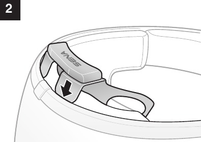 Sena - 10U for Shoei J-Cruise - Langkah 2 Pemasangan Langkah 2 Pemasangan
