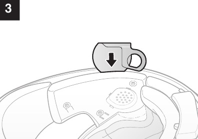 Sena - 10U for Shoei J-Cruise - Langkah 3 Pemasangan Langkah 3 Pemasangan