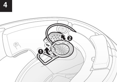 Sena - 10U for Shoei J-Cruise - Langkah 4 Pemasangan Langkah 4 Pemasangan