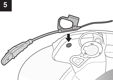 Sena - 10U for Shoei J-Cruise - Langkah 5 Pemasangan Langkah 5 Pemasangan