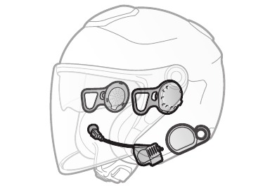 Sena - 10U for Shoei J-Cruise - Langkah 6 Pemasangan Langkah 6 Pemasangan