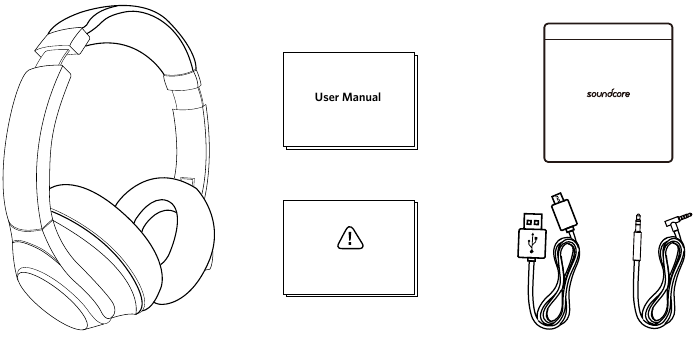 Soundcore - Life Q20 - Mi van a csomagban What's included