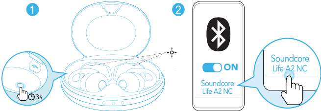 Soundcore - Life A2 NC - Emparelhamento com Outro Dispositivo Emparelhamento com Outro Dispositivo