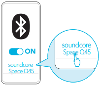 Soundcore - Space Q45 - Pairing Step 2 Sincronización Paso 2