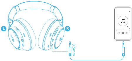 Soundcore - Space Q45 - Wired Listening Escucha con Cable
