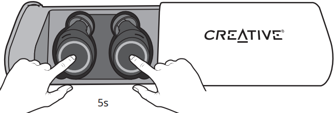 Creative - Outlier Air V3 - Master Reset Restablecimiento maestro