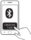 Creative - T100 - Bluetooth párosítás 2. lépés Bluetooth párosítás 2. lépés