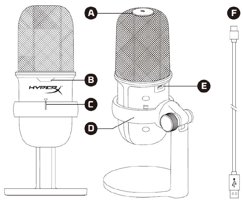 HyperX - SoloCast HMIS1X-XX-BK/G - Yleiskatsaus Yleiskatsaus