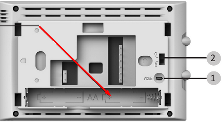 Emerson - 1F75H-21PR - Ubicación de la batería Ubicación de la batería