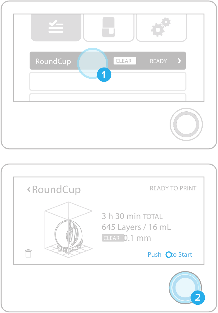 Formlabs - Form 2 - Confirmar Impressão na Impressora Confirmar Impressão na Impressora