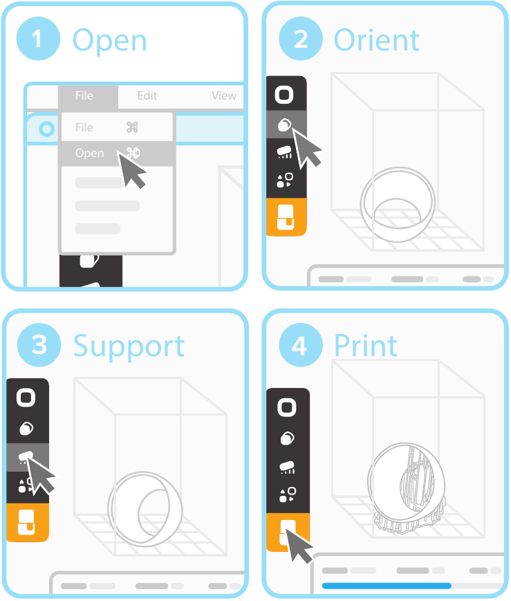 Formlabs - Form 2 - Preparar o Ficheiro para Impressão Preparar o Ficheiro para Impressão