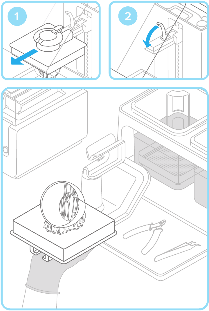 Formlabs - Form 2 - Remover a Plataforma de Construção Remover a Plataforma de Construção
