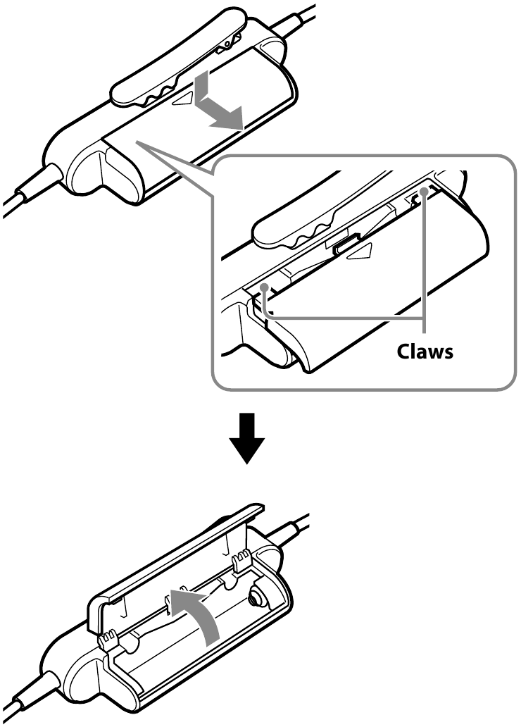 Sony - MDR-NC40 - Installazione di una batteria Fase 1 Installazione di una batteria Fase 1