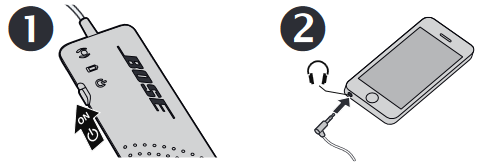 Bose - QuietComfort 20 - Slå på og koble til Slå på og koble til